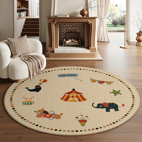 2025新款圆形地毯高级感客厅防滑