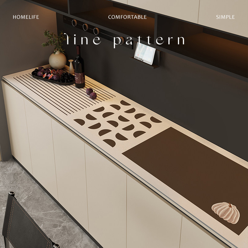 轻奢高级感电视柜餐边柜桌垫台面保护垫鞋柜酒柜防水防脏玄关垫子,居家布艺,桌布,淘宝优惠券,粉丝福利购,淘宝优惠卷