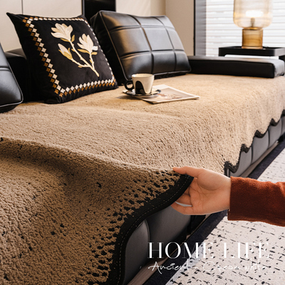 一片式毛绒防滑防猫抓沙发垫子