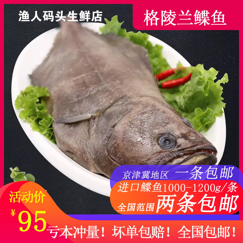 鲽鱼 整条冷冻鲽鱼1200/1000g海鲜野深海比目鱼 宝宝辅食雅片鱼