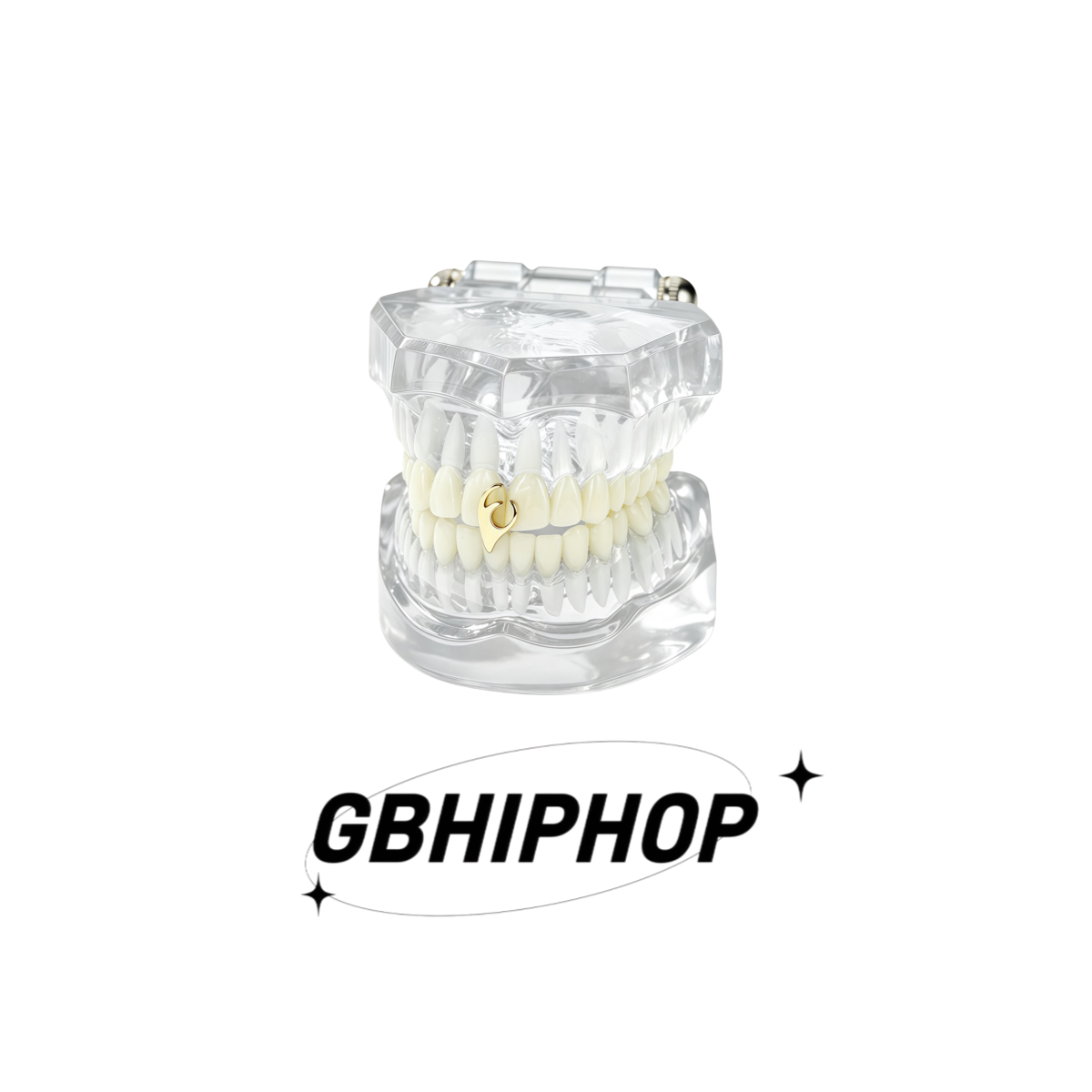 GBHIPHOP通用版牙套单颗虎牙鹿角元素光面男女同款嘻哈高级感牙饰