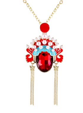 中国风复古原创红色高档大气项链