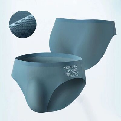 Men's Ice Silk Seamless Briefs Summer New Ultra-thin Panty T