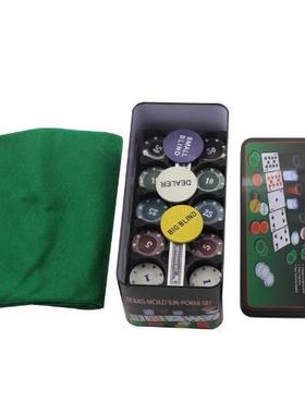 texas hold'em poker chip set 200 pcs layout card shuffler