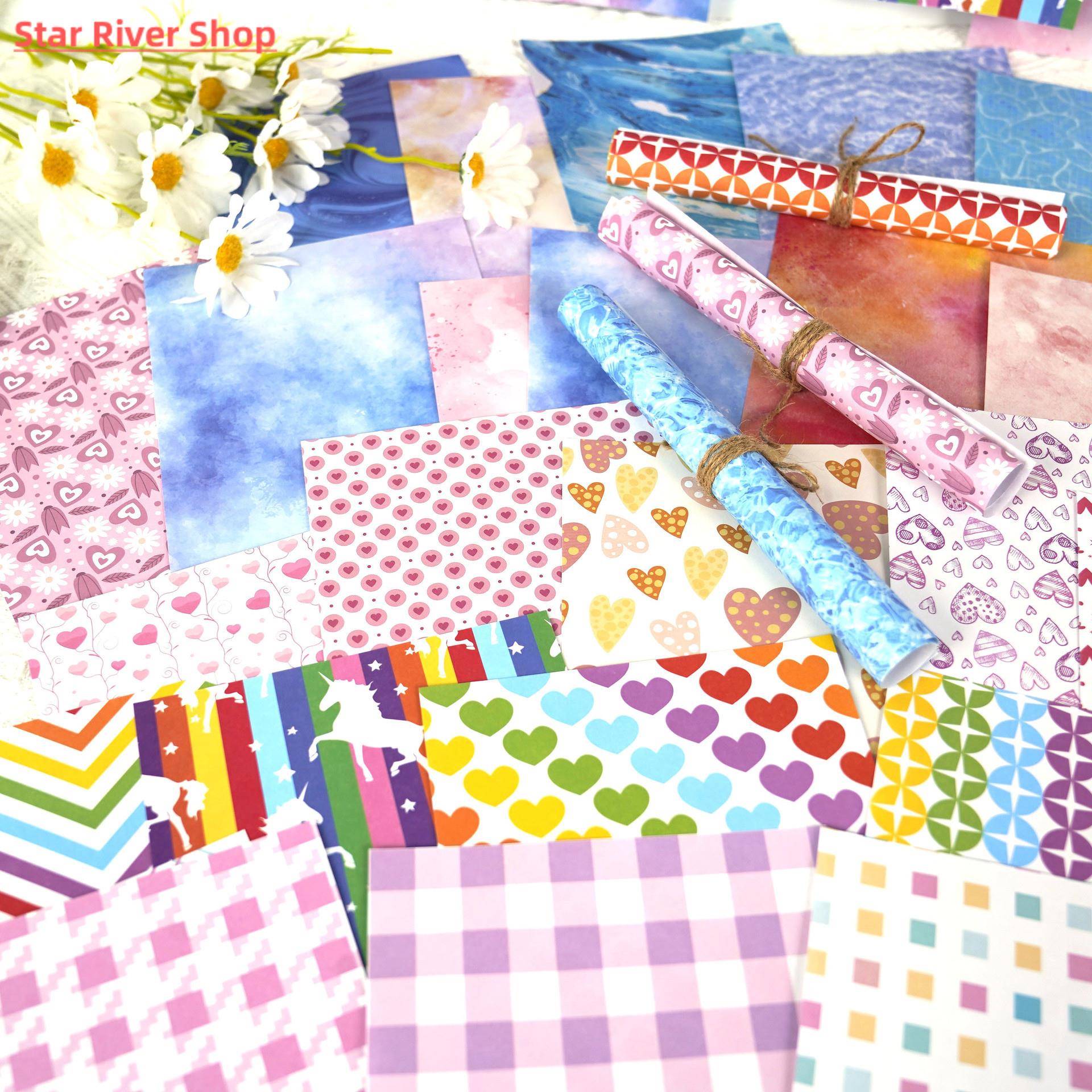 30Pcs 20x14cm Scrapbook Background Paper DIY Handmade Gift