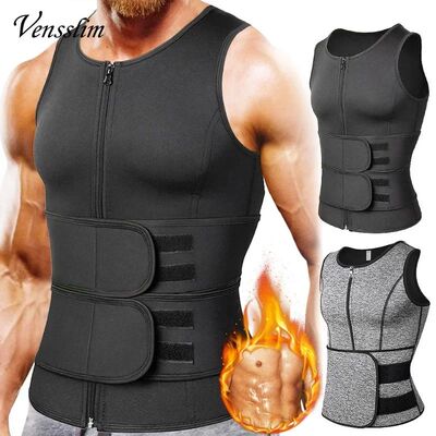 Vensslim Men Body Shaper Waist Trainer Vest Slimming Shirt S