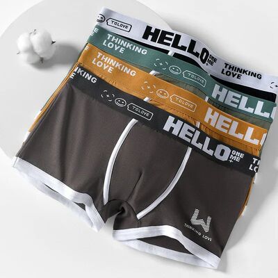 1Pcs Men Cotton Boxer Shorts Panties Underwear3 Colors L XL