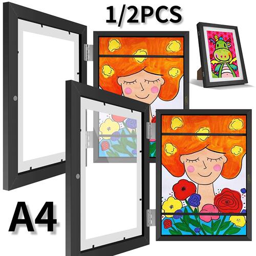 Children Art Frames Magnetic Front Open Changeable Kids Fram