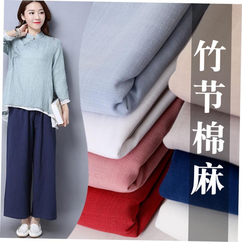 Cotton and hemp cloth clothing fabric linen thin piece pure