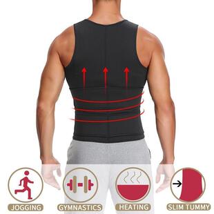 Men Waist Trainer Vest Corset Body Shaper Slimming Shapewear