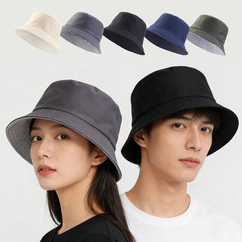 Spring Summer Unisex Solid Color Fisherman Cap Foldable Buck