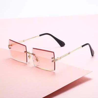 Fashion Rimless Square S874541unglasses for Men Women Sun Gl