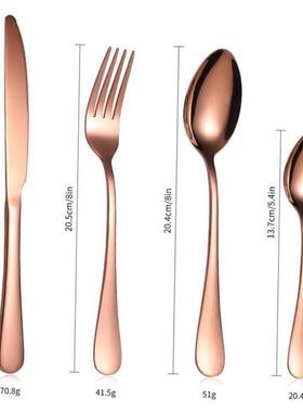 24pcsWestern tableware cutlery set knife fork Silverware Set