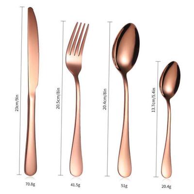 24pcsWestern tableware cutlery set knife fork Silverware Set