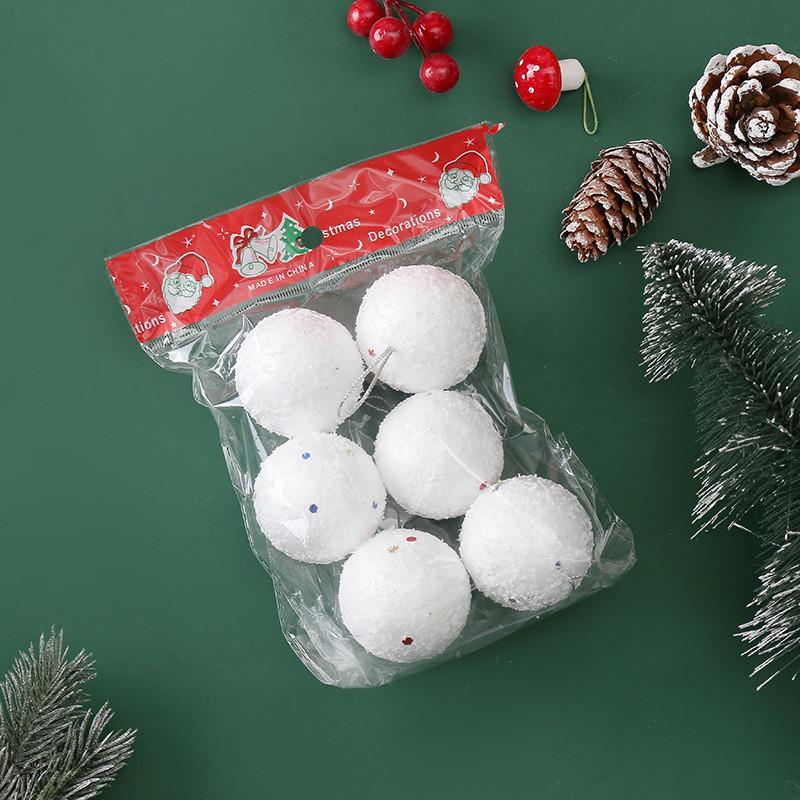 2024 Christmas Decorations Pendant Foam Sequ Snowflake Penda