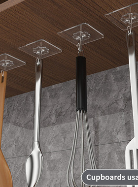 10PCS Transparent Self Adhesive Hook Wall Hanging Hooks for