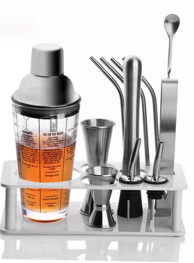 Shaker mixer wine cocktail tools hand shake glass pots set 1