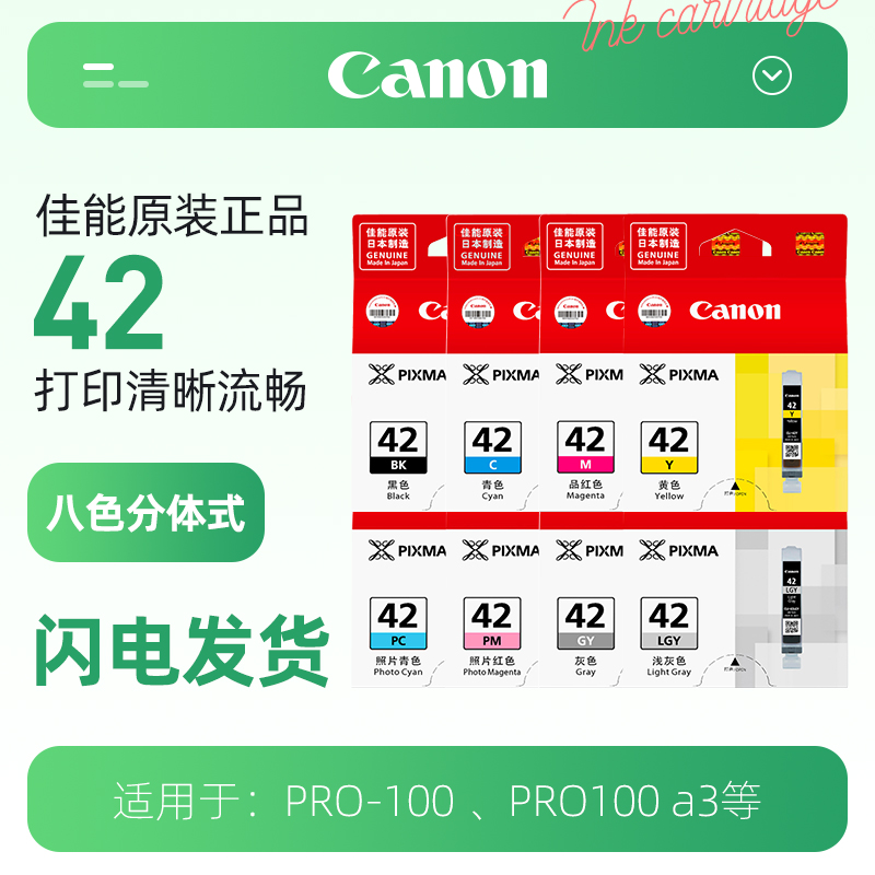 原装墨盒佳能适用PRO100