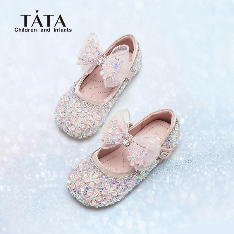 TATA他她旗舰店童鞋软底水晶鞋子
