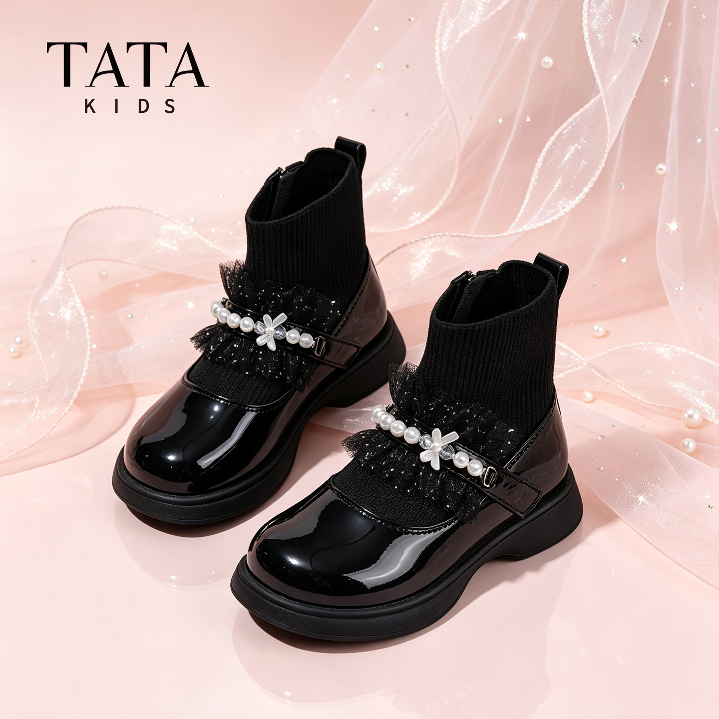 TATA他她女童秋冬瘦瘦短靴