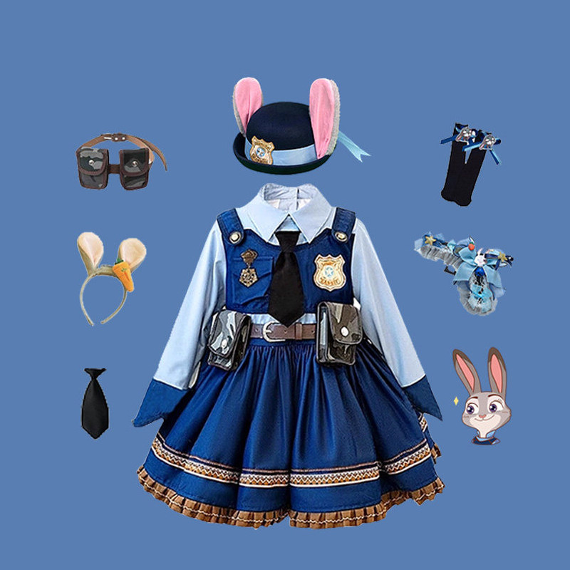 新款电影疯狂动物城朱迪警官服装迪士尼人物扮演服装女童高品质裙,童装/婴儿装/亲子装,儿童运动套装,淘宝优惠券,粉丝福利购,淘宝优惠卷