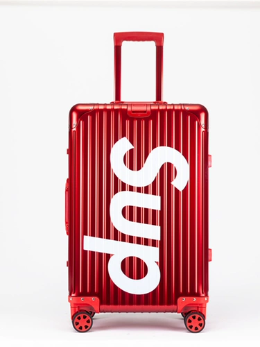 定制logo全铝镁合金红色女行李箱24寸男旅行箱sup拉杆箱20登机箱