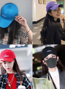 帽子2022网红爆款鸭舌帽女夏季红色薄款男显脸小棒球帽潮时尚百搭