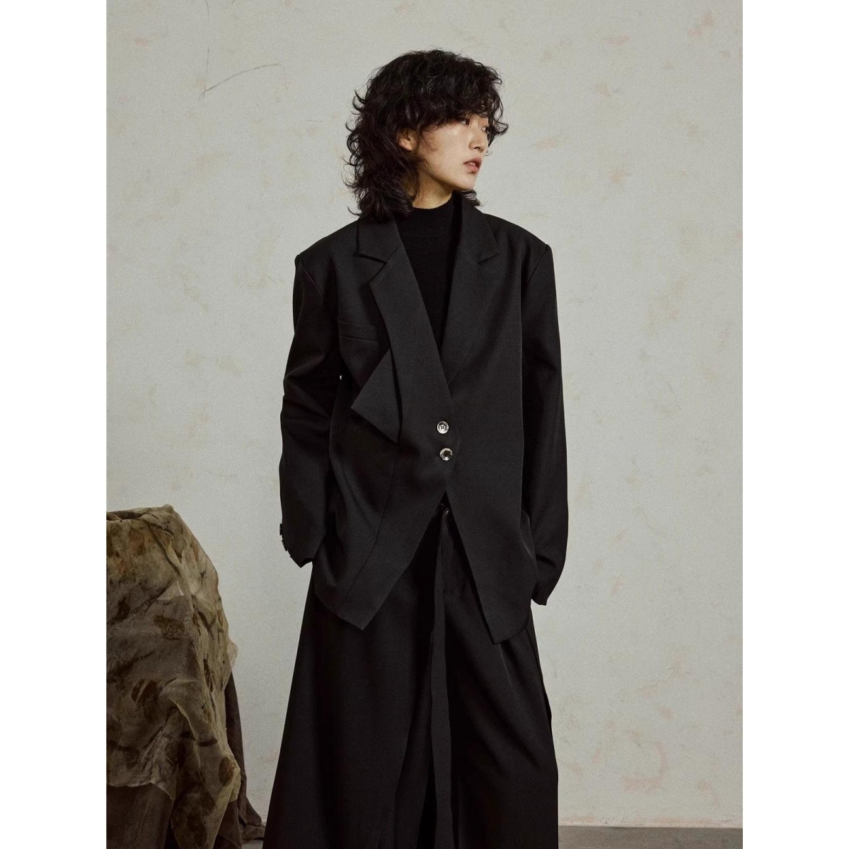 2025春秋冬小众设计高级感无性别解构西装外套休闲高个子上衣