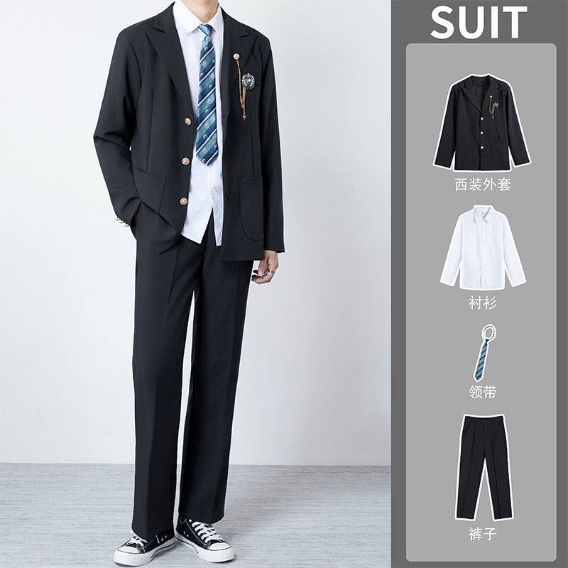 休闲西装情侣装dk制服学生班服校服成人礼服一整套装西装外套西服
