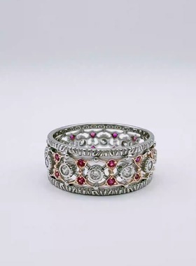 宫廷风蕾丝戒指镂空设计