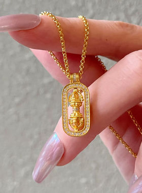 金刚杵吊坠项链转运链