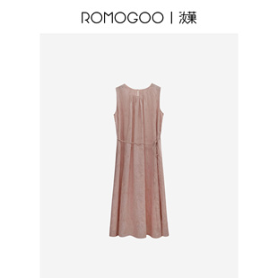 天丝浮雕提花廓形连衣裙 无袖 ROMOGOO 汝菓新中式