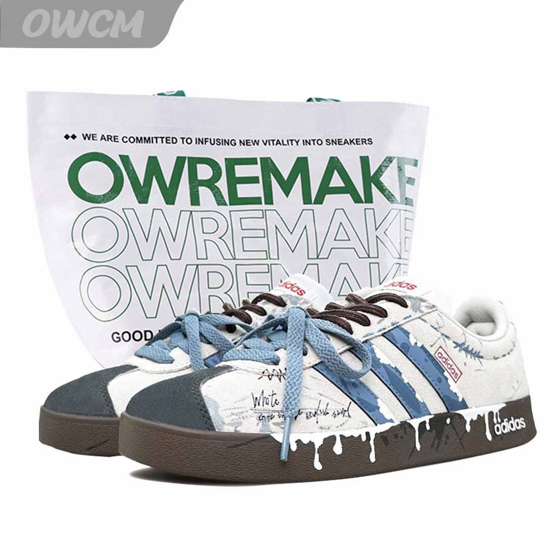 Adidas neo VL 雪域山下时尚涂鸦做旧低帮休闲板鞋男女鞋定制鞋,运动鞋new,板鞋,淘宝优惠券,粉丝福利购,淘宝优惠卷