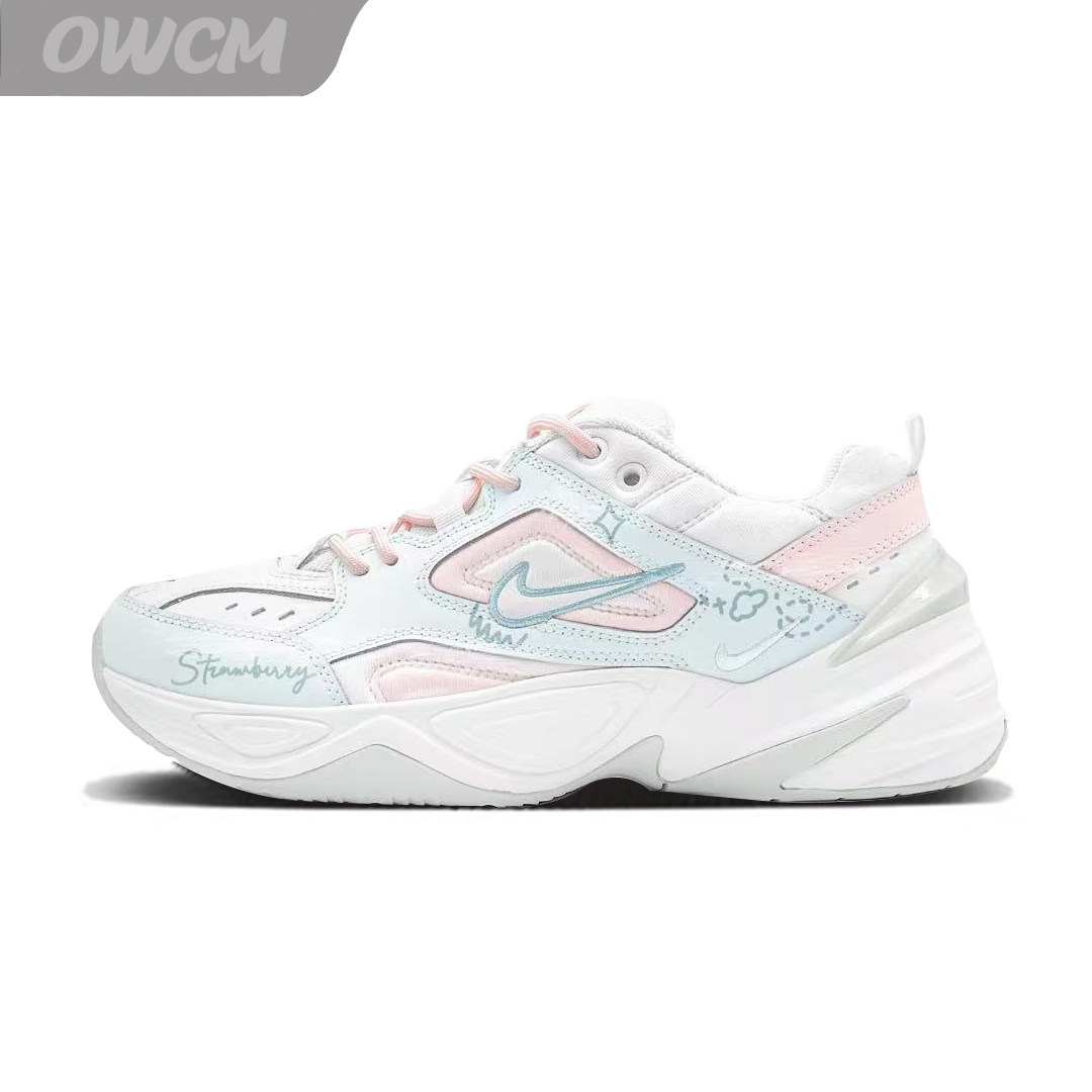 Nike M2K Tekno草莓星星甜酷浪漫少女感舒适厚底老爹鞋女子定制鞋