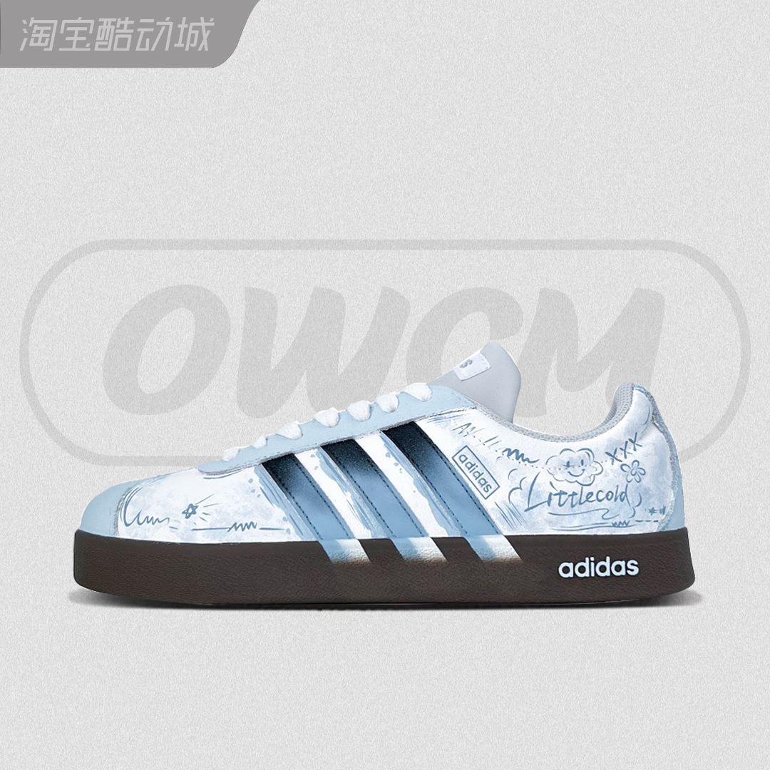 Adidas neo VL 心动云朵潮流时尚低帮百搭休闲板鞋男女鞋定制鞋