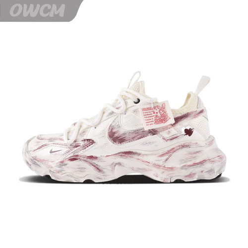 Nike TC 7900 爱心旧信 情人节百搭做旧增高休闲跑步鞋女子定制鞋