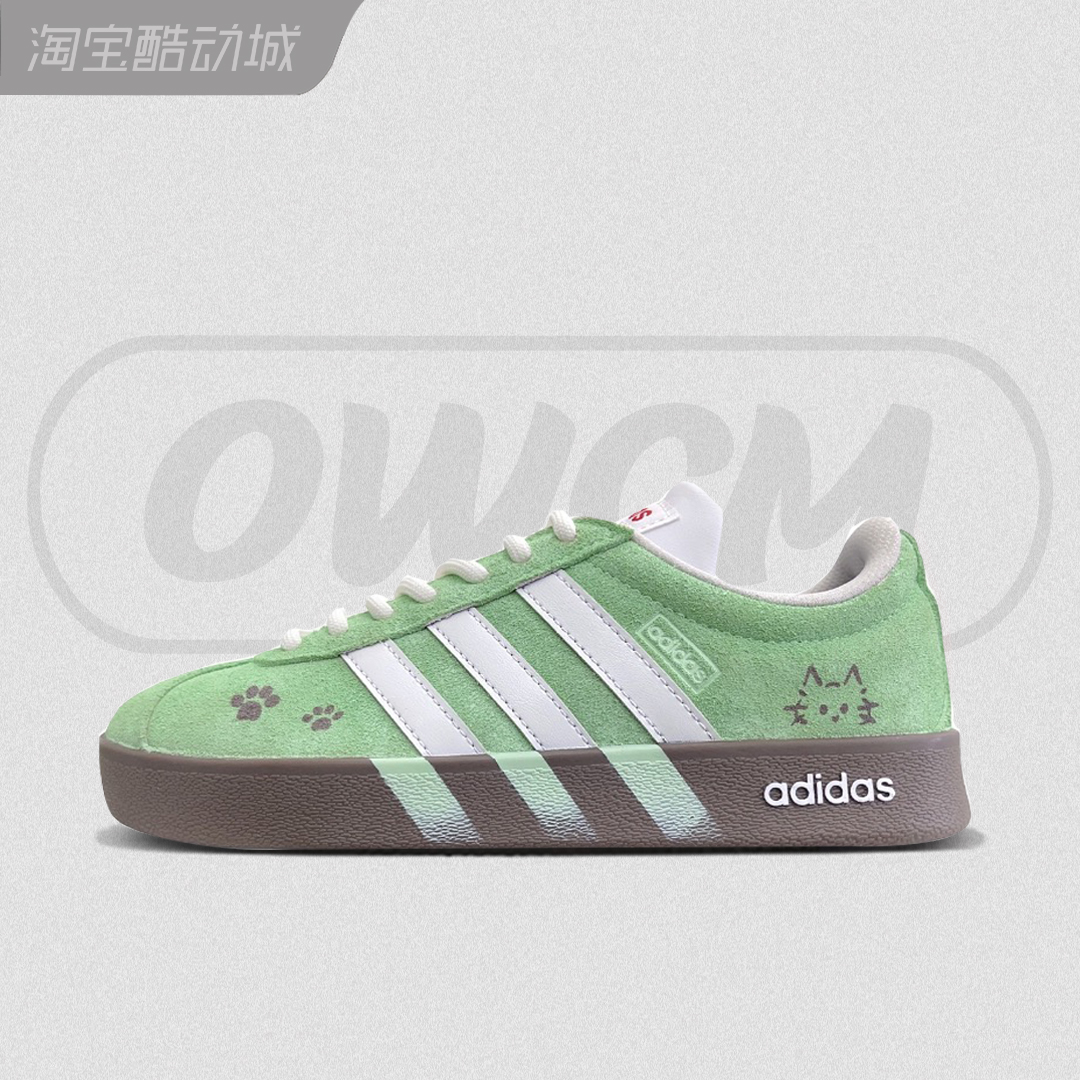 Adidas neo VL 萌新喵咪可爱潮流时尚低帮百搭休闲板鞋女子定制鞋