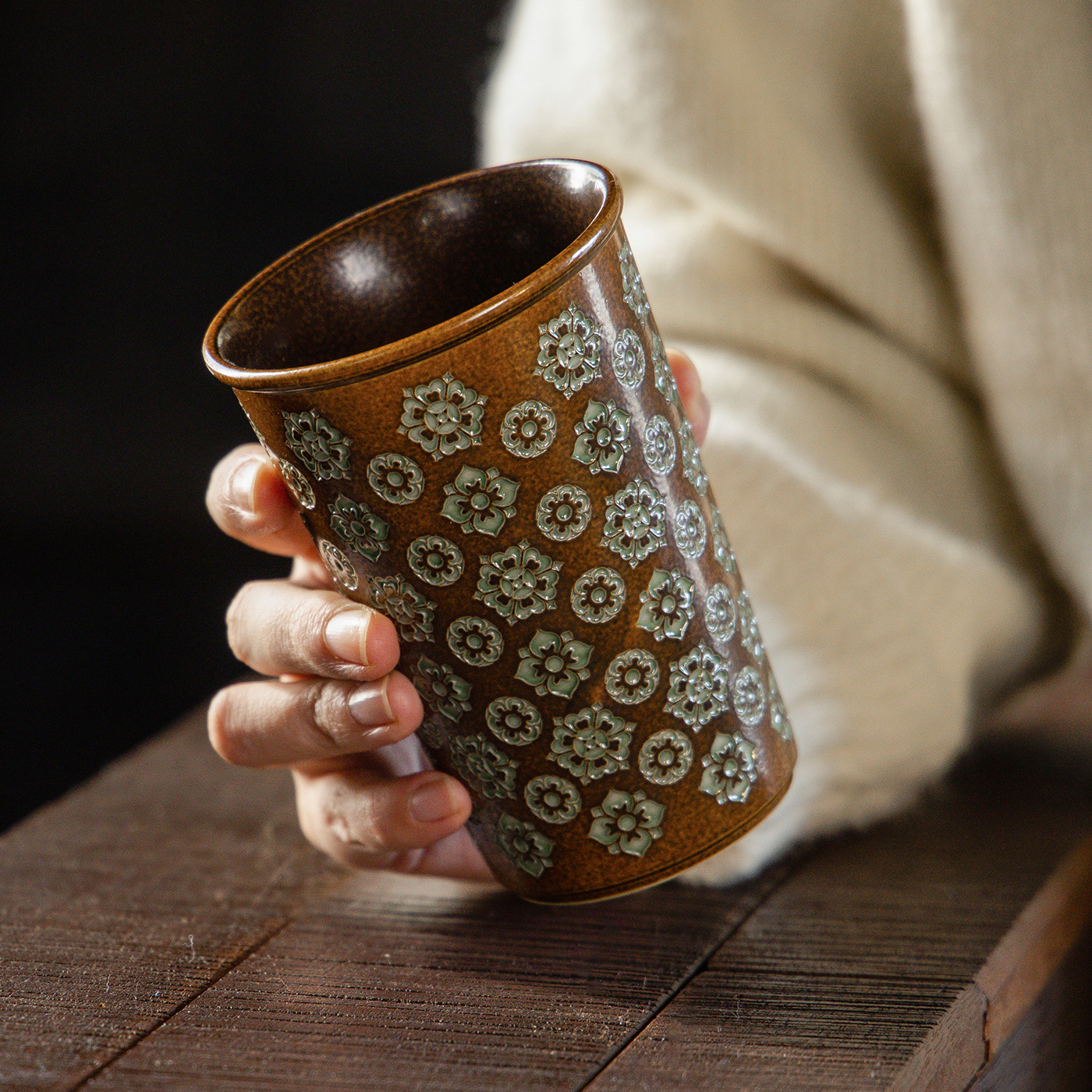 【东方美学·非遗】绝美咖啡杯高级感轻奢高颜值大号茶水杯牛奶杯