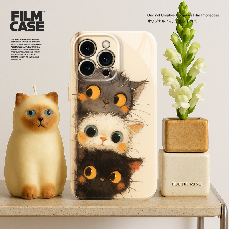 桔子猫适用苹果16promax菲林软壳手机壳iphone16plus可爱猫咪15pro壳14超薄13promax防摔全包12女11壳日韩风