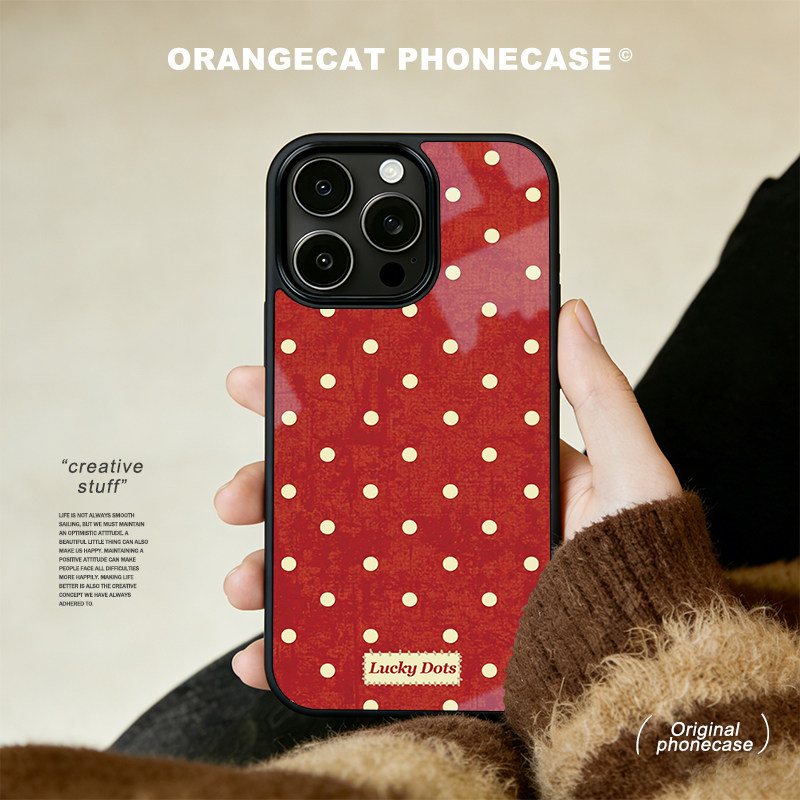 适用于苹果马年新年17Promax手机壳爆款好运红色玻璃壳iPhone16pro镜头全包iphoneAir可爱15暴富14pro好运