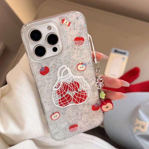 适用苹果手机壳tpu透明闪粉韩系