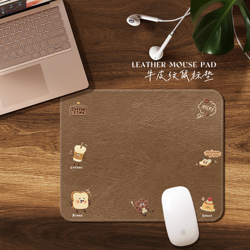 桔子猫新款皮质高级感女生鼠标垫