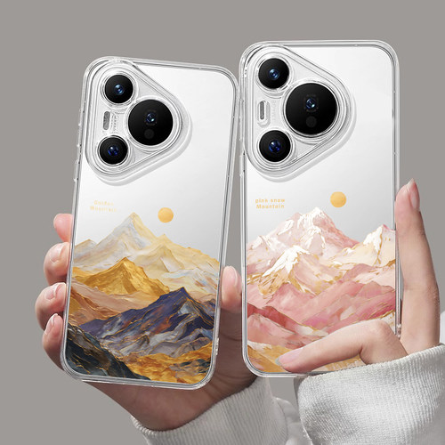 适用于华为P70系列透明壳情侣