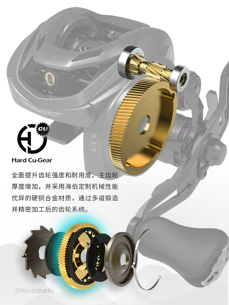 Haibo Ares Baitcasting Reel: 3-in-1 Water Drop Tech - Taobao product photo 4