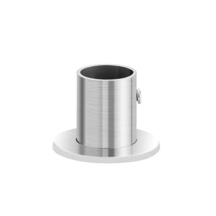 热销不锈钢法兰座实心衣杆晾杆底座吊通圆管座浴帘杆固定座毛巾杆