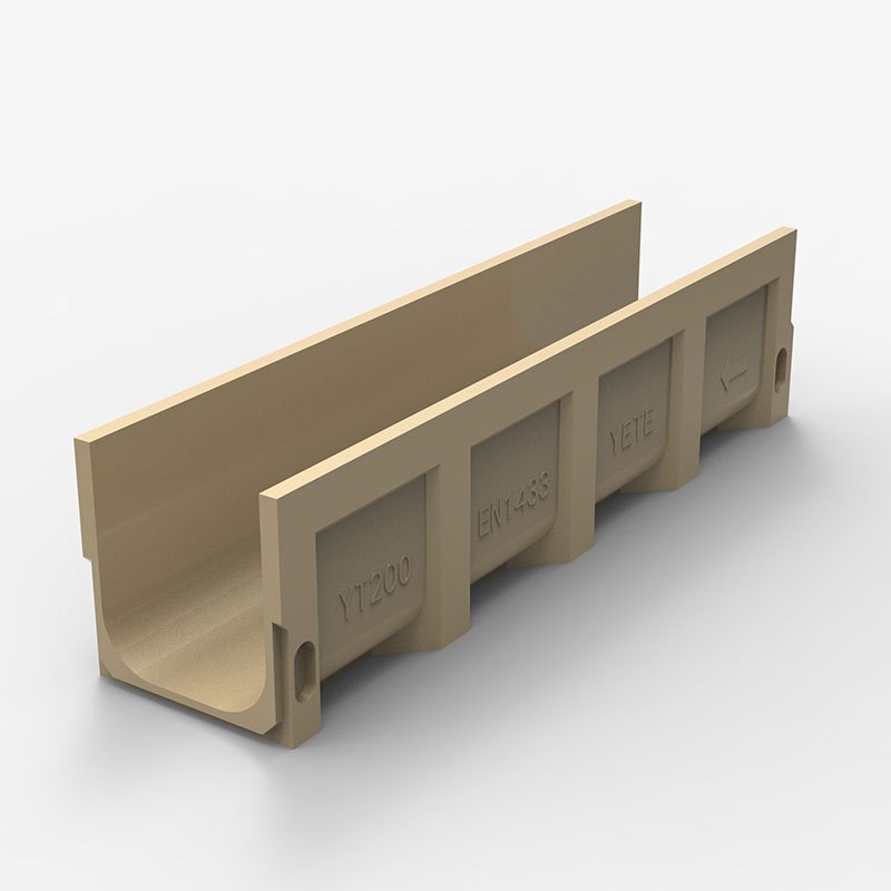 热销平口排水沟侧中缝盖板U型槽沟体 厨房庭院公园用线性排水沟