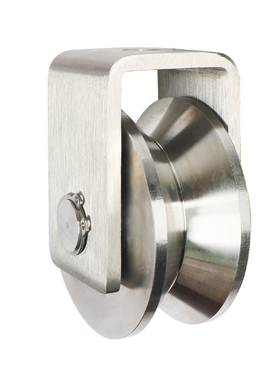 热销304不锈钢滑轮带轴承u型v型h型槽轮平移门滑轮起重定滑轮吊轨