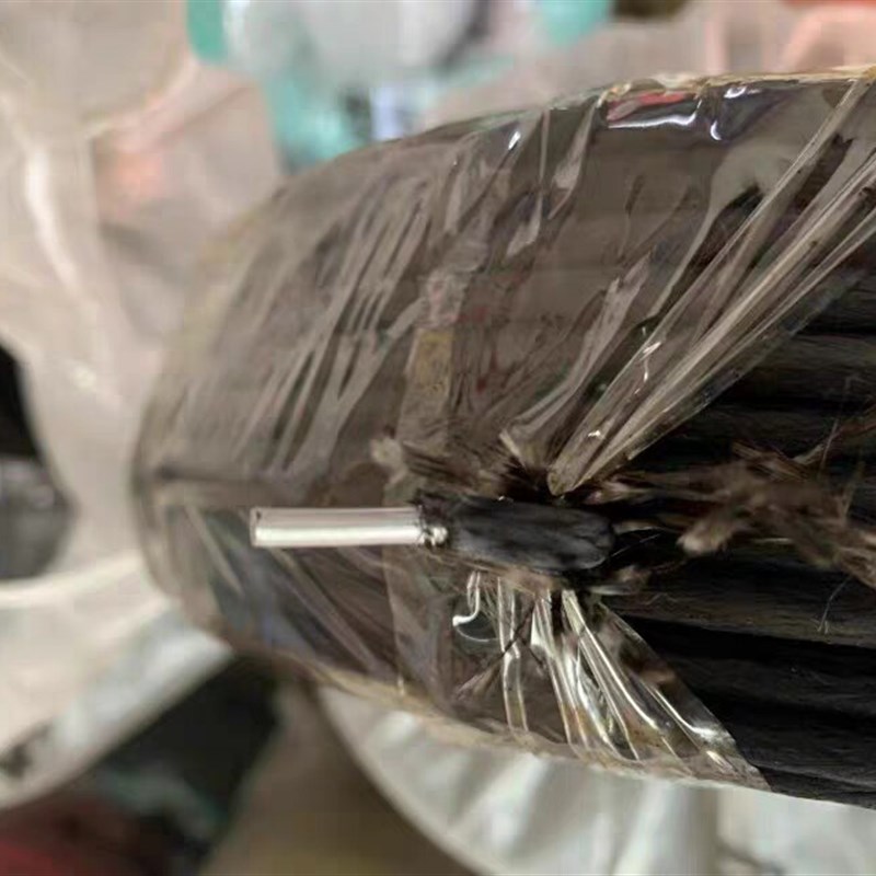 热销众邦电线单芯铝芯橡皮绝缘纤维编织线黑胶线黑皮蛇皮线防老化