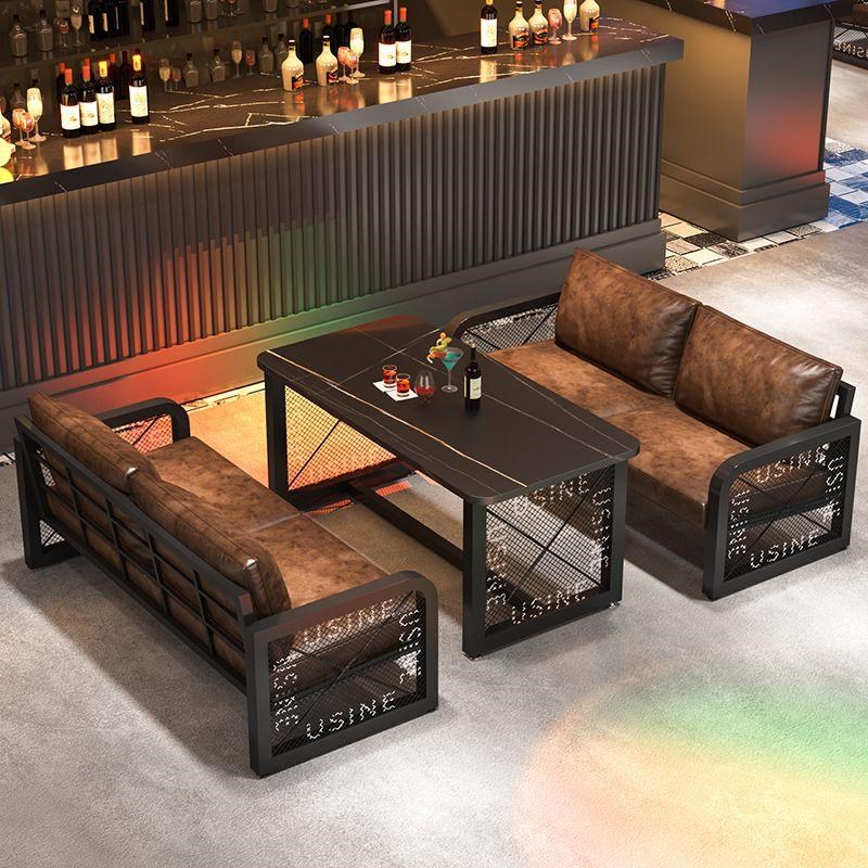 热销沙发卡座工业风餐厅酒吧桌椅组合商用清吧烧烤店火锅店U型L型