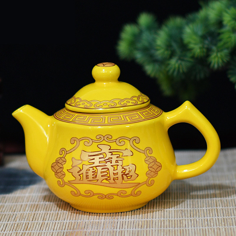 热销供酒壶净水壶茶壶敬酒壶佛堂摆件仿古陶瓷供酒壶茶杯茶壶酒瓶